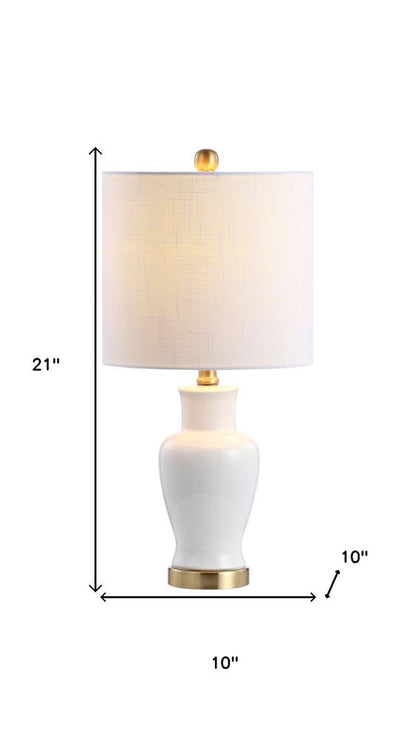 21" Gold Urn Table Lamp With Drum Shade HomeRoots