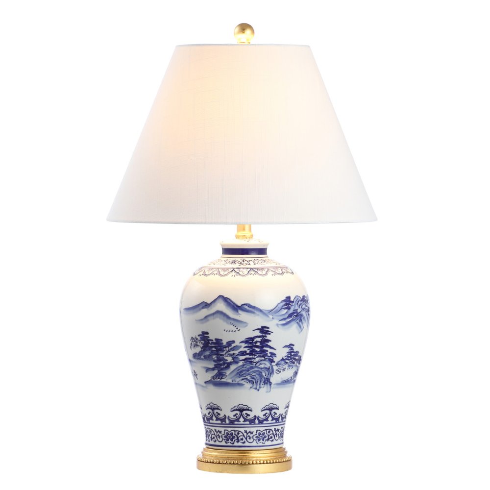 27" Gold Novelty Table Lamp With Empire Shade HomeRoots
