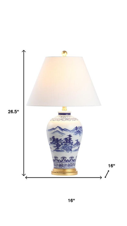 27" Gold Novelty Table Lamp With Empire Shade HomeRoots