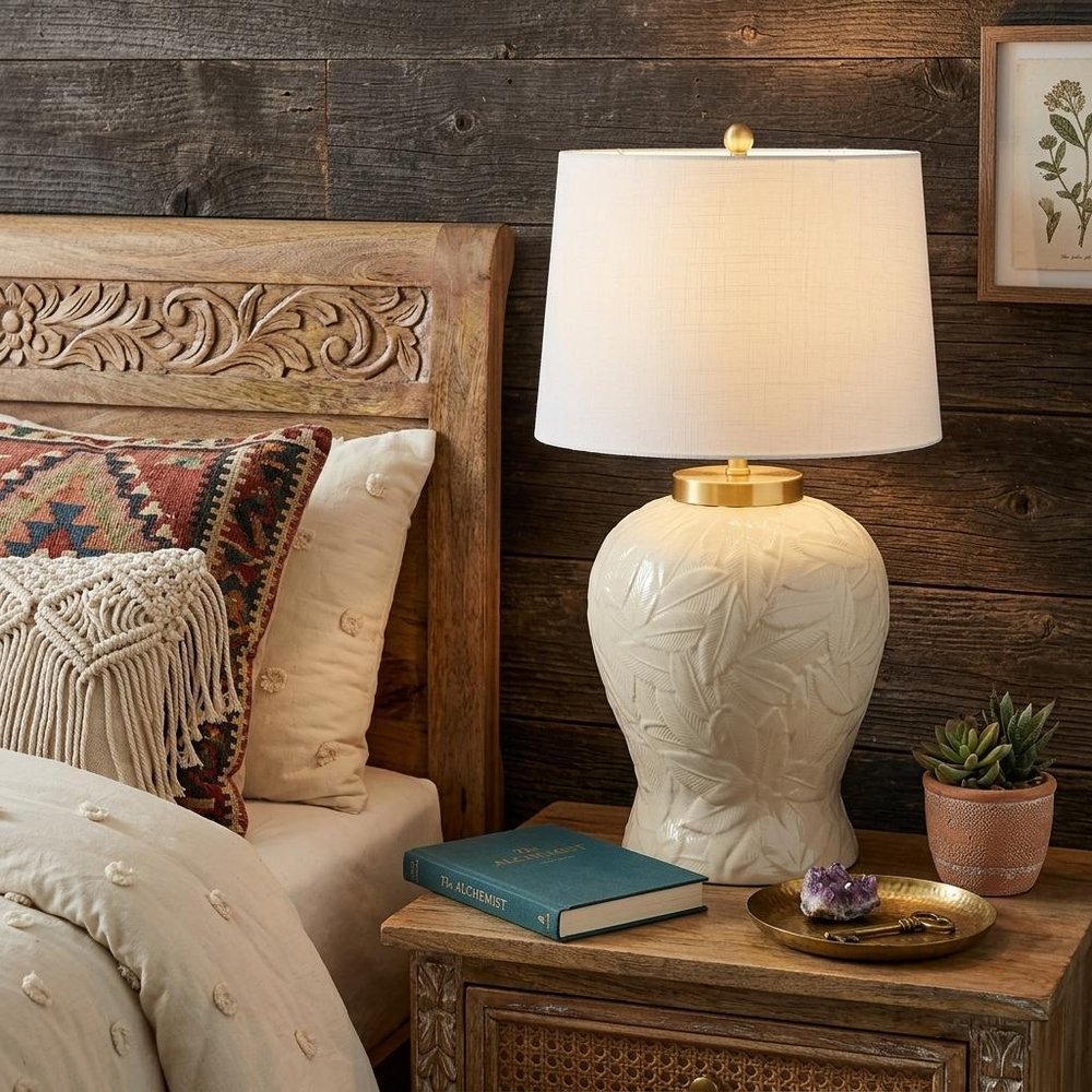 32" Clear Novelty Table Lamp With Empire Shade HomeRoots