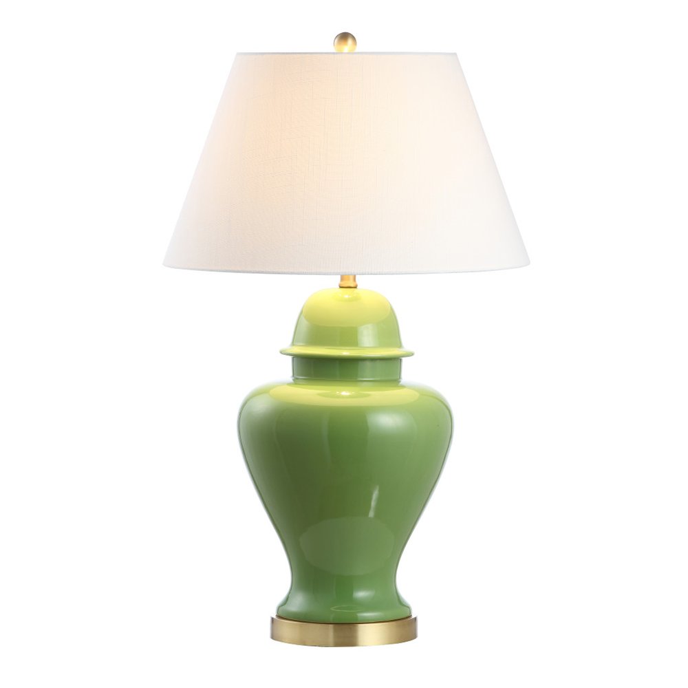 33" Green And Gold Urn Table Lamp With Empire Shade HomeRoots
