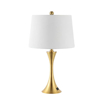 Set of Two 23" Clear Novelty Table Lamps With Empire Shades HomeRoots