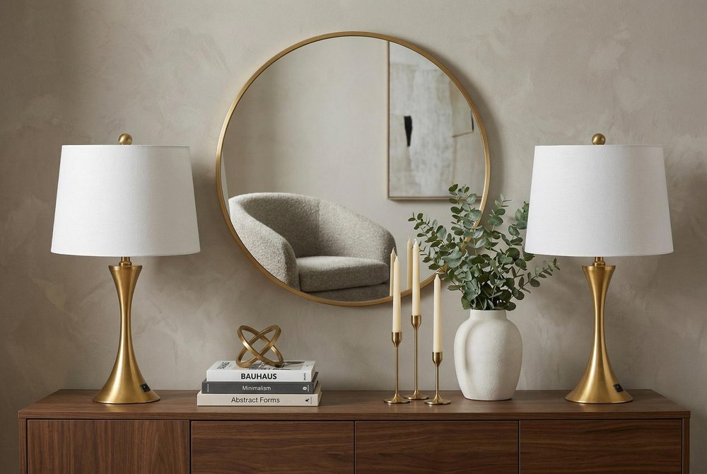 Set of Two 23" Clear Novelty Table Lamps With Empire Shades HomeRoots