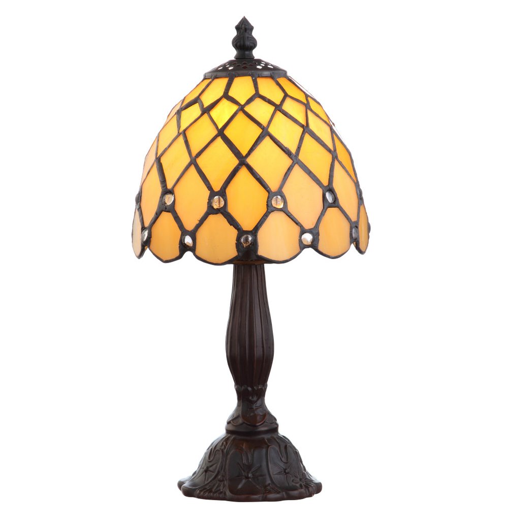 13" Bronze Novelty Tiffany Lamp With Bell Shade — view 1