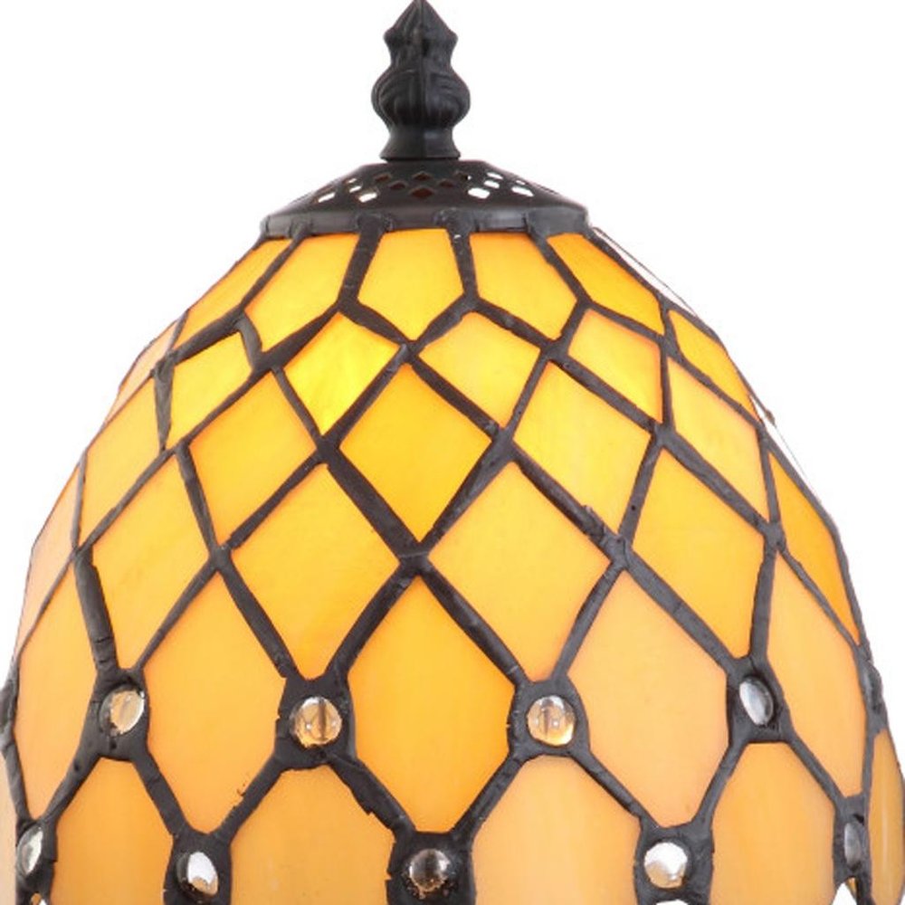 13" Bronze Novelty Tiffany Lamp With Bell Shade — view 4