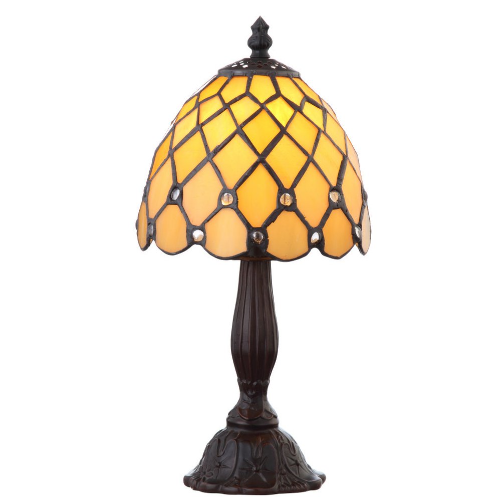13" Bronze Novelty Tiffany Lamp With Bell Shade — view 5