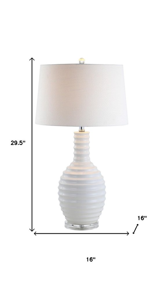 30" Clear Novelty Table Lamp With Globe Shade HomeRoots