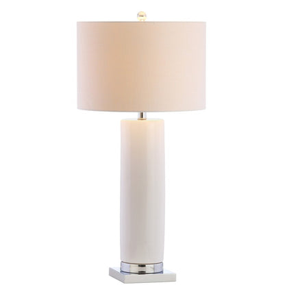 32" Silver Novelty Table Lamp With Drum Shade
