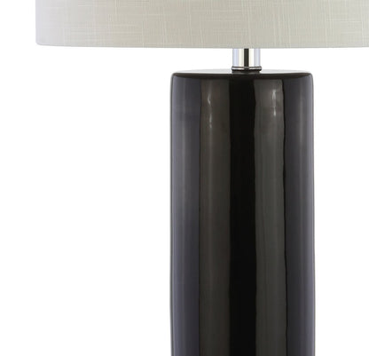 32" Silver Table Lamp With Drum Shade HomeRoots