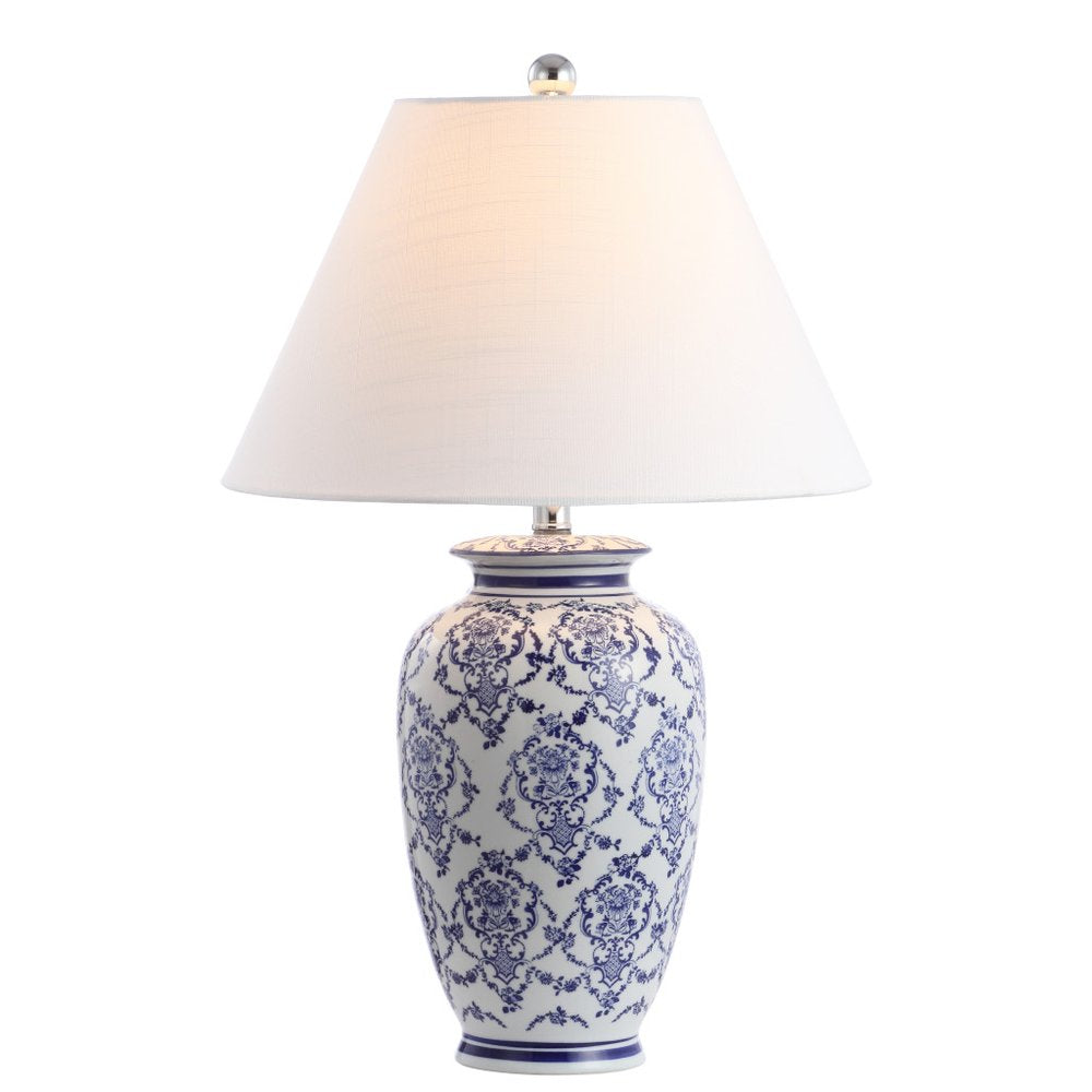 26" White Novelty Table Lamp With Globe Shade HomeRoots