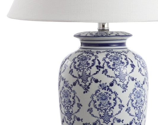 26" White Novelty Table Lamp With Globe Shade HomeRoots
