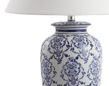 26" White Novelty Table Lamp With Globe Shade HomeRoots