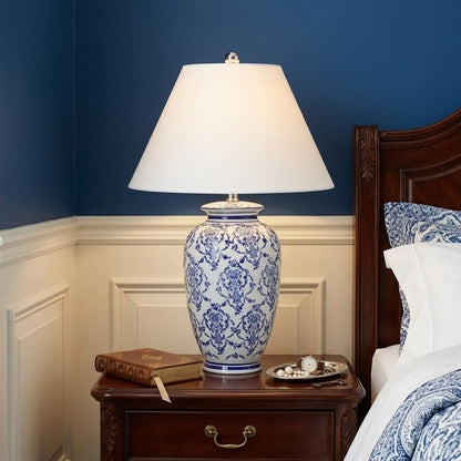 26" White Novelty Table Lamp With Globe Shade HomeRoots