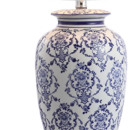 26" White Novelty Table Lamp With Globe Shade HomeRoots