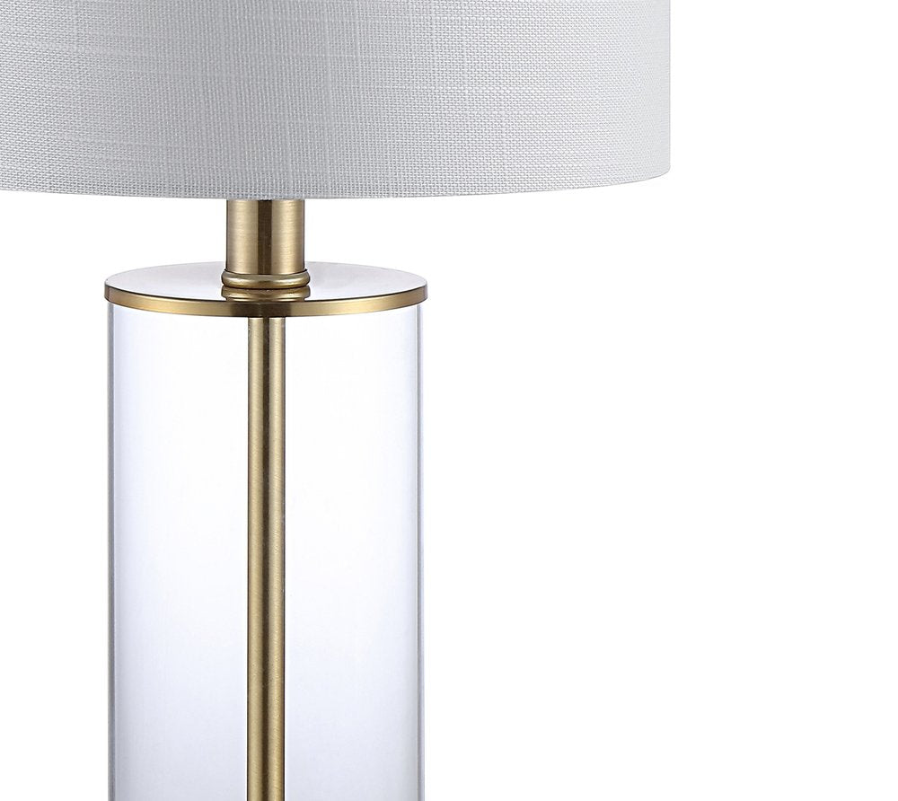 Set of Two 21" Gold USB Table Lamps With Drum Shades — view 3