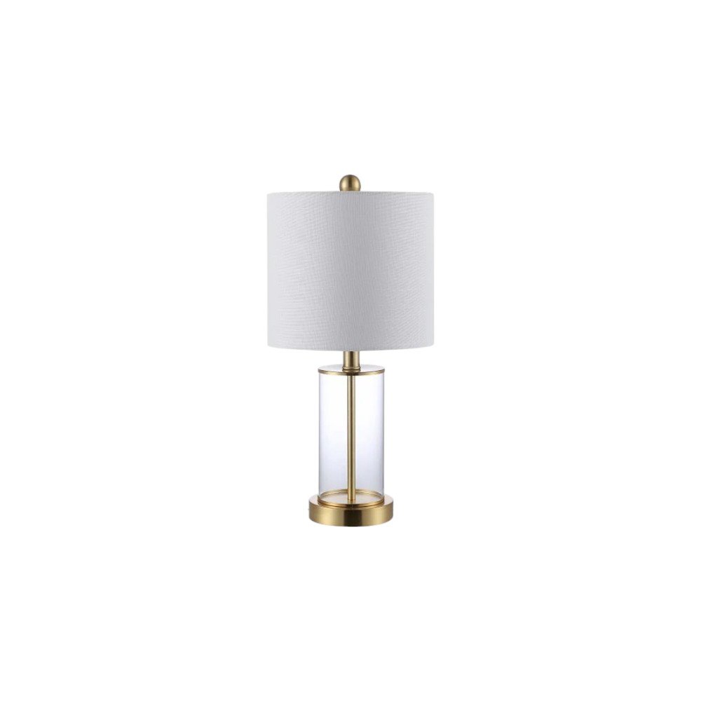 Set of Two 21" Gold USB Table Lamps With Drum Shades — view 4
