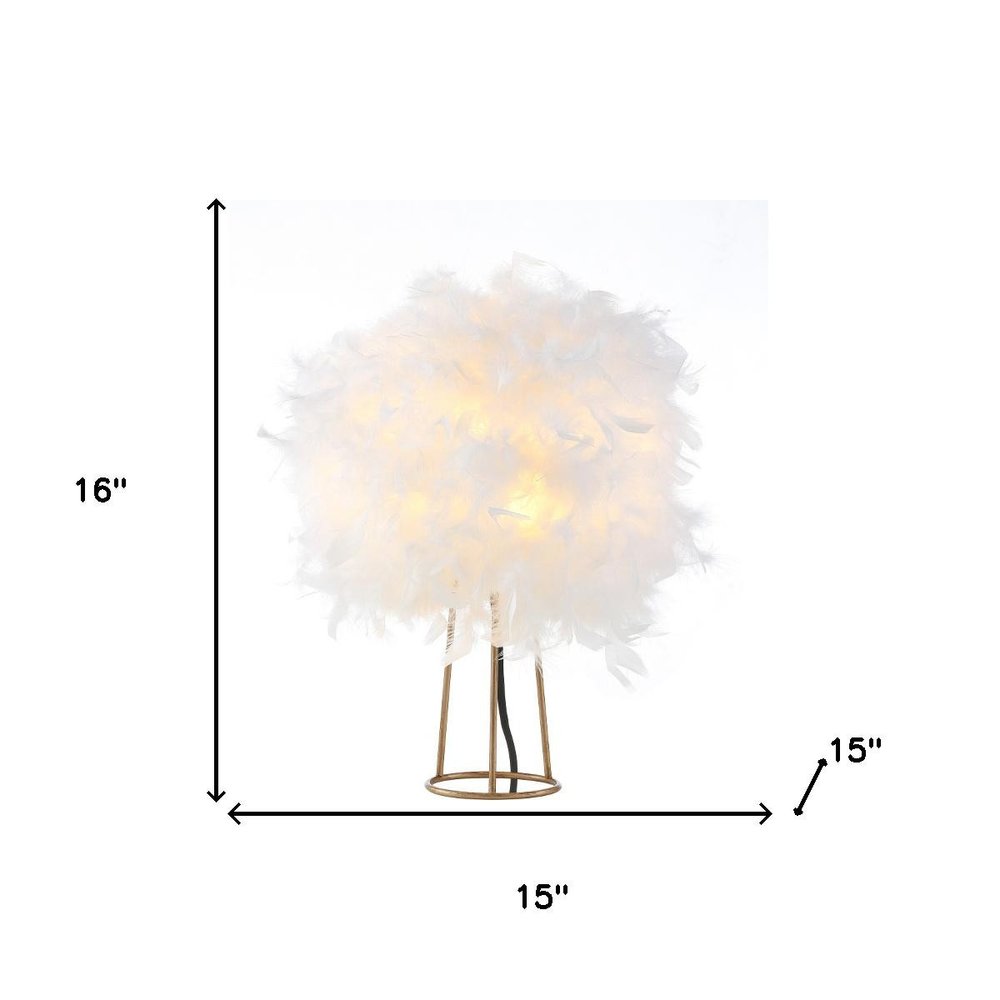 16" Gold Novelty Table Lamp HomeRoots
