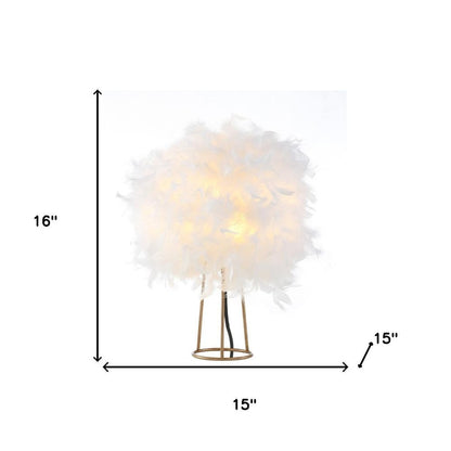 16" Gold Novelty Table Lamp HomeRoots