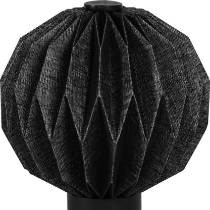 11" Black Geometric Table Lamp With Globe Shade HomeRoots