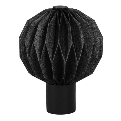 11" Black Geometric Table Lamp With Globe Shade HomeRoots