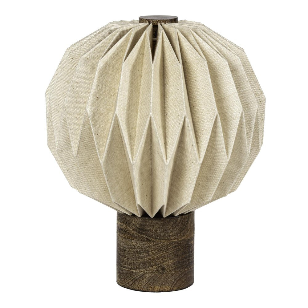 11" Natural Geometric Bedside Lamp With Globe Shade — view 4