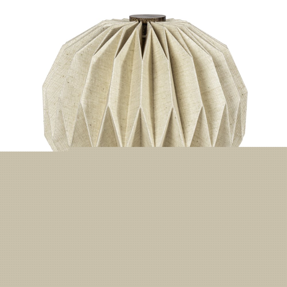 11" Natural Geometric Bedside Lamp With Globe Shade HomeRoots
