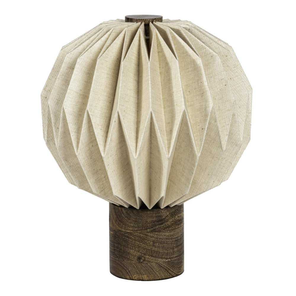 11" Natural Geometric Bedside Lamp With Globe Shade — view 2