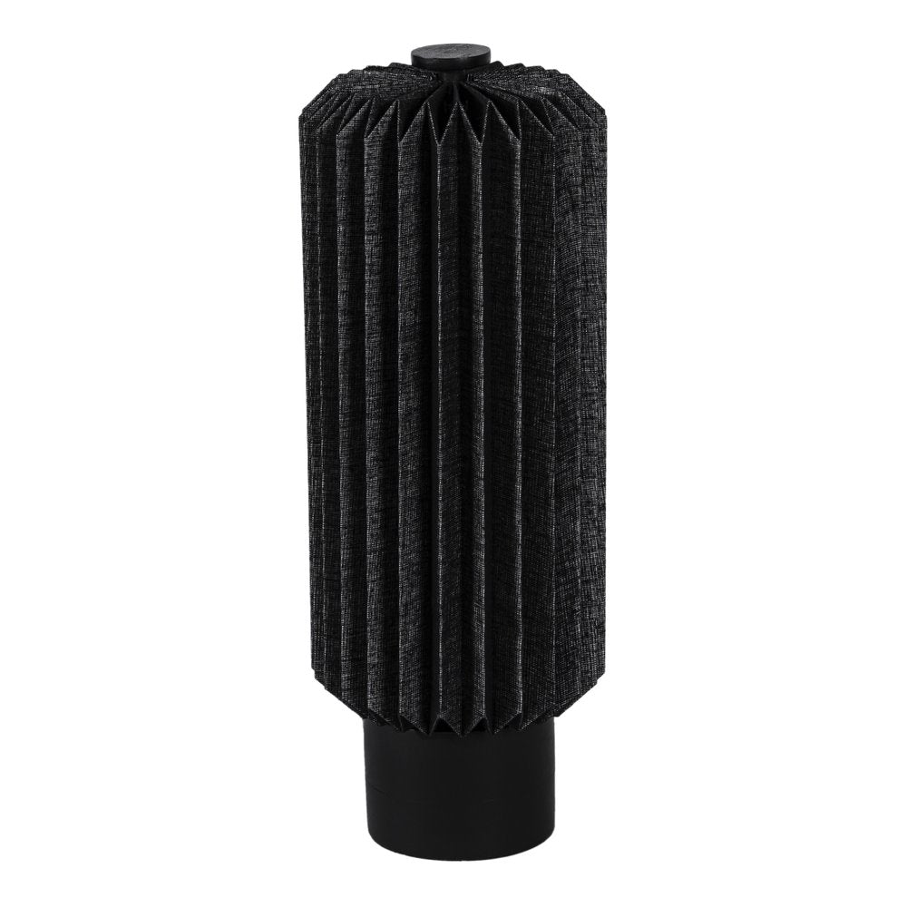 16" Black Geometric Table Lamp LED With Cylinder Shade HomeRoots