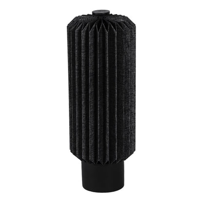 16" Black Geometric Table Lamp LED With Cylinder Shade HomeRoots