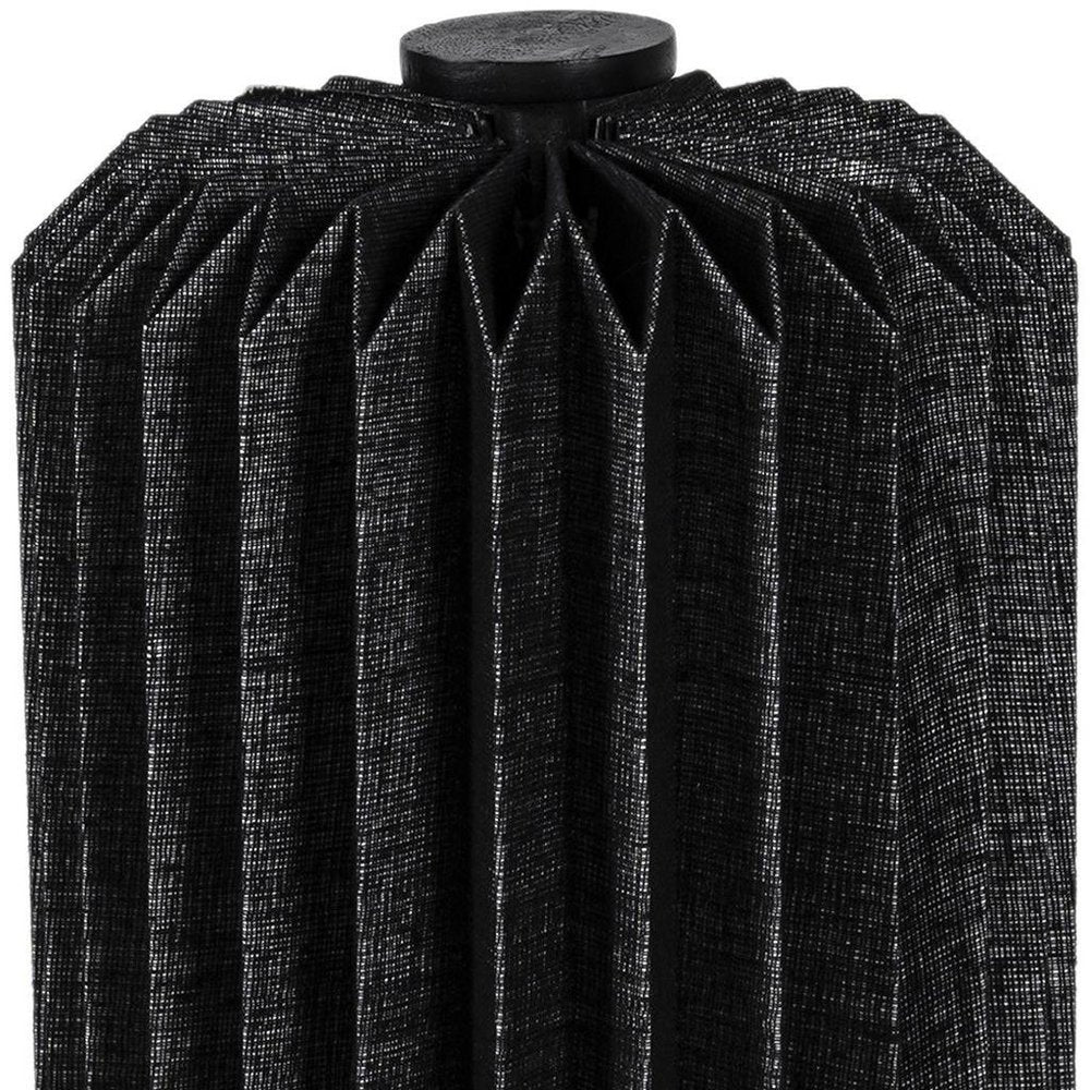 16" Black Geometric Table Lamp With Cylinder Shade HomeRoots