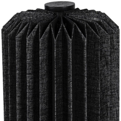 16" Black Geometric Table Lamp With Cylinder Shade HomeRoots
