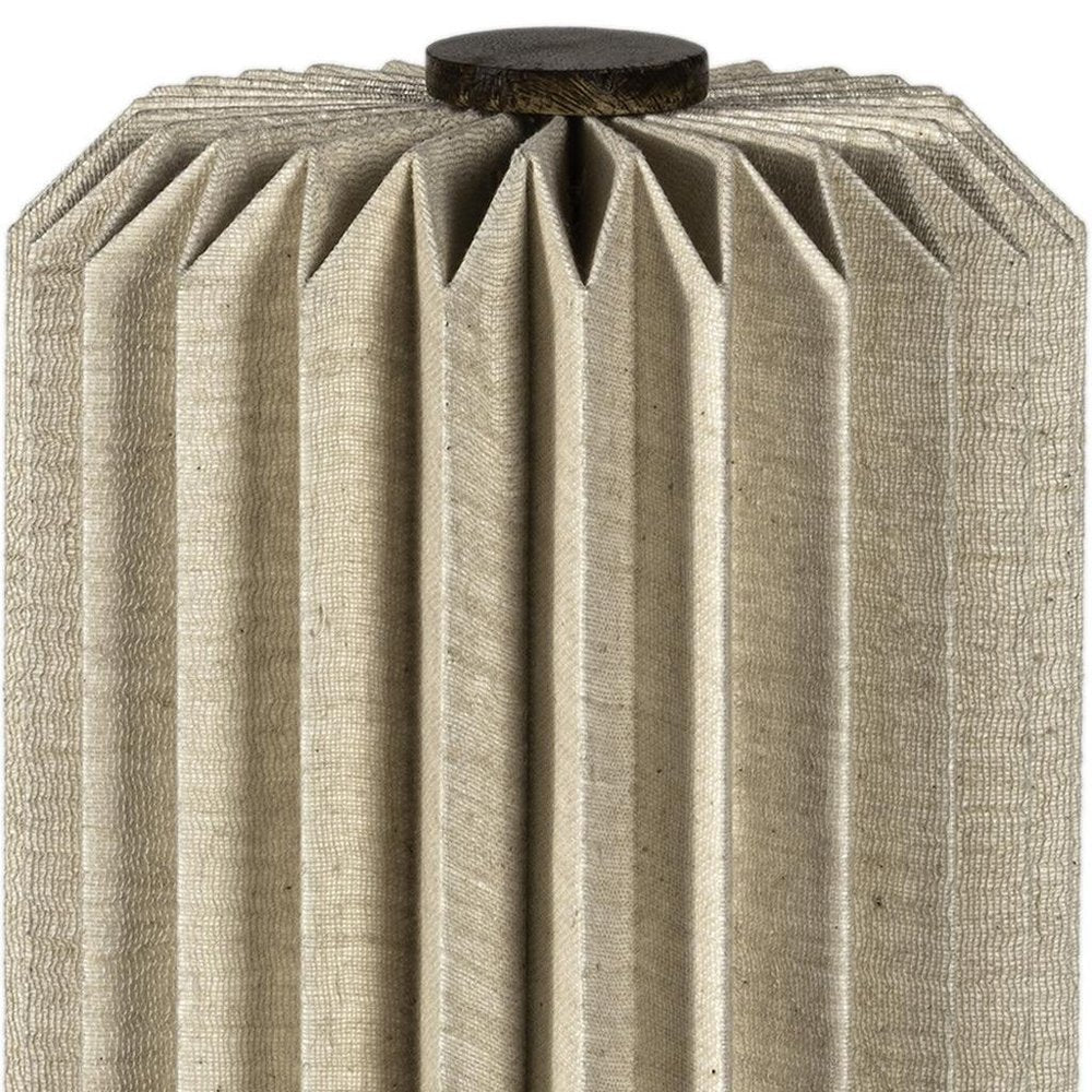 16" Natural Geometric Bedside Lamp With Cylinder Shade HomeRoots