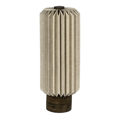 16" Natural Geometric Bedside Lamp With Cylinder Shade HomeRoots