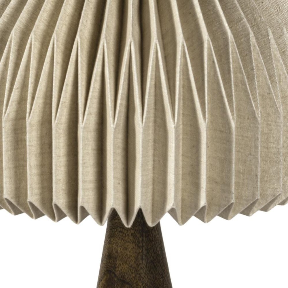 16" Natural Geometric Table Lamp With Dome Shade HomeRoots