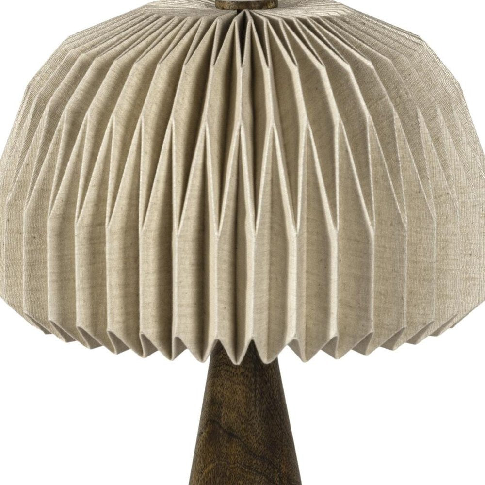 16" Natural Geometric Table Lamp With Dome Shade HomeRoots