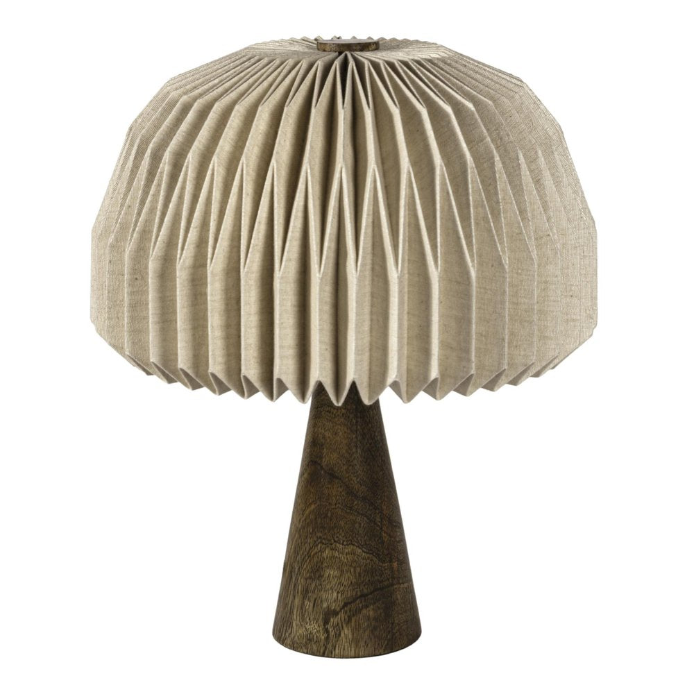 16" Natural Geometric Table Lamp With Dome Shade HomeRoots