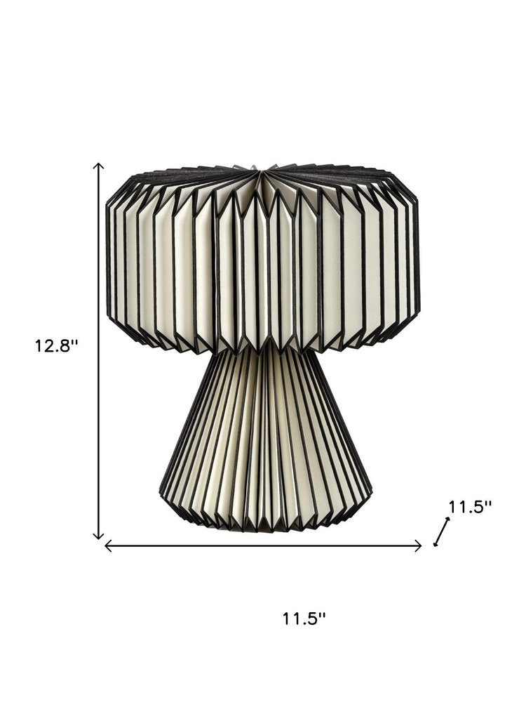 13" Clear Geometric Table Lamp With Cylinder Shade HomeRoots