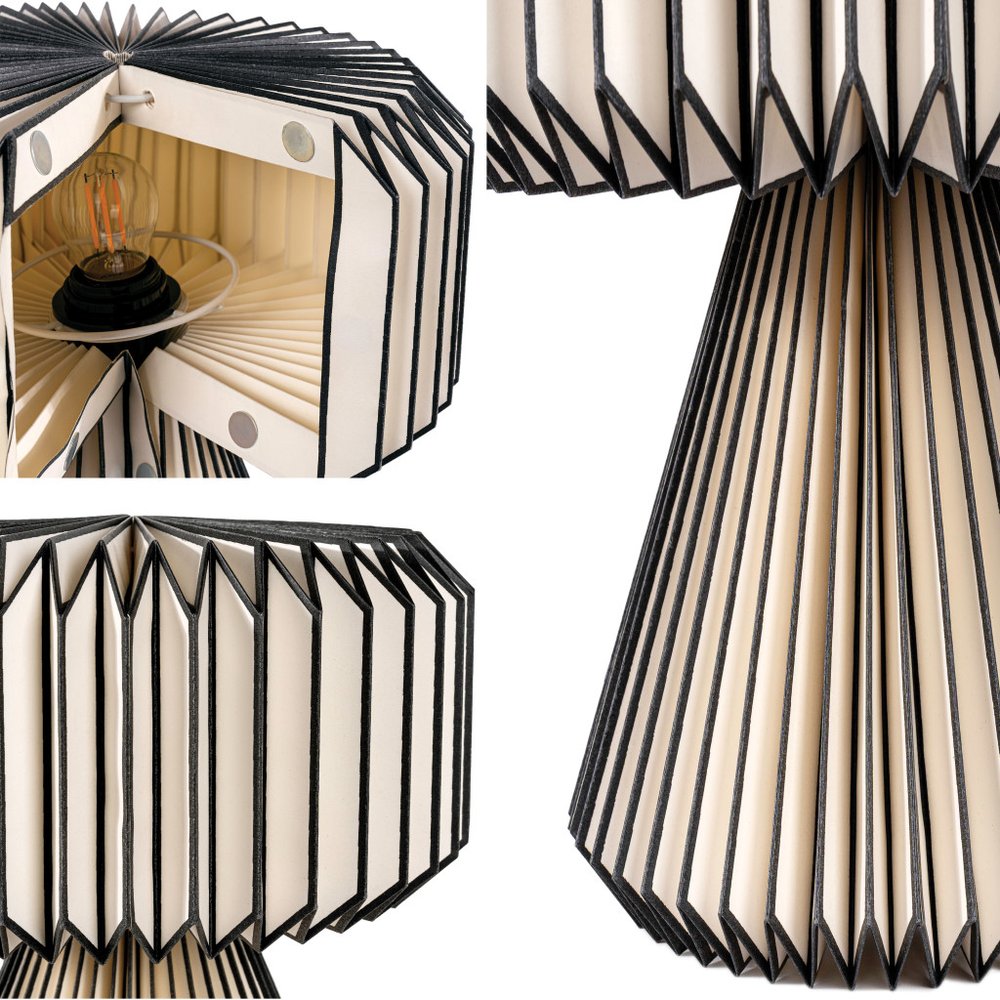 13" Clear Geometric Table Lamp With Cylinder Shade HomeRoots