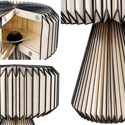 13" Clear Geometric Table Lamp With Cylinder Shade HomeRoots