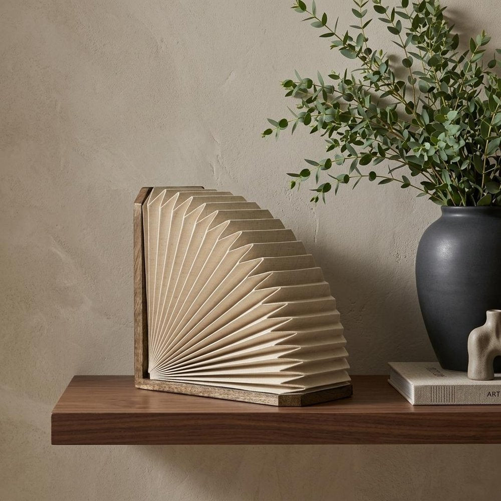 11" Natural Geometric Table Lamp With Novelty Shade HomeRoots