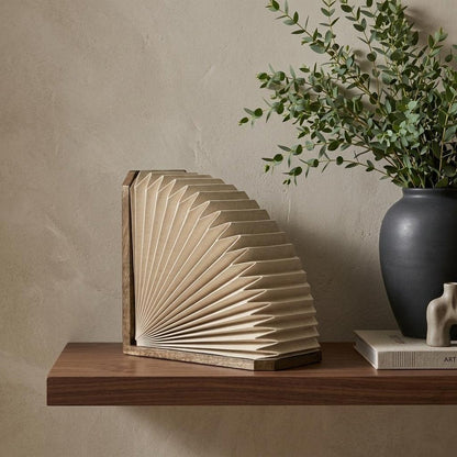 11" Natural Geometric Table Lamp With Novelty Shade HomeRoots