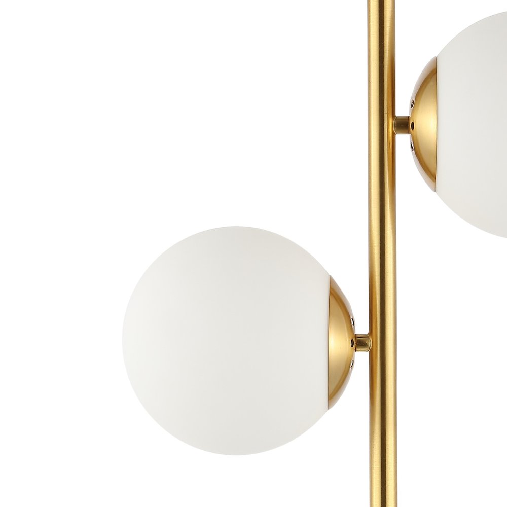 28" White Table Lamp With Globe Shade — view 2
