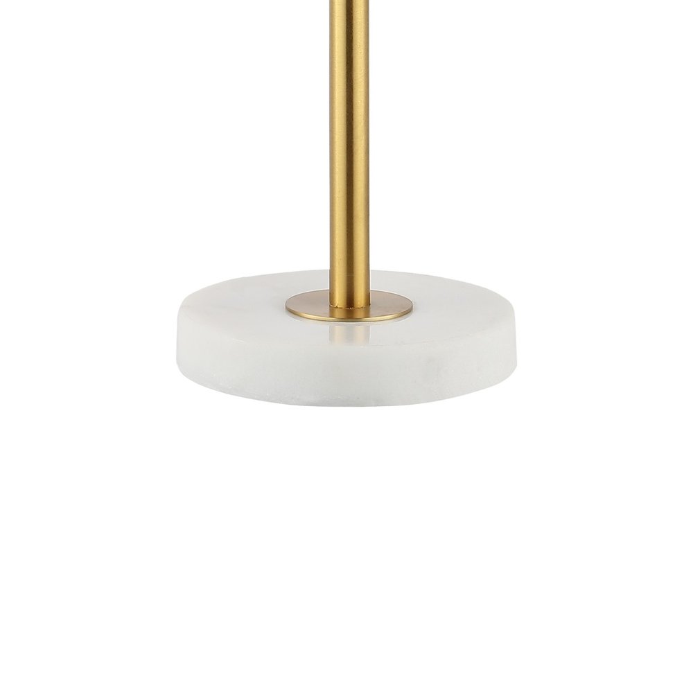 28" White Table Lamp With Globe Shade — view 3