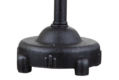 20" Black Geometric Novelty Table Lamp With Drum Shade HomeRoots