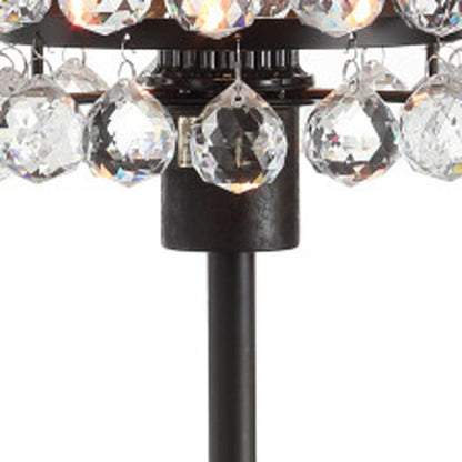 25" Bronze Lantern Table Lamp With Drum HomeRoots