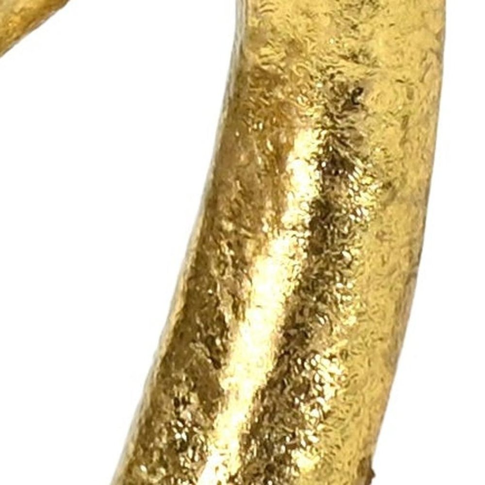 4" Gold Cast Iron Swan Hand Painted Figurine HomeRoots
