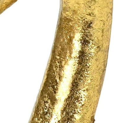 4" Gold Cast Iron Swan Hand Painted Figurine HomeRoots