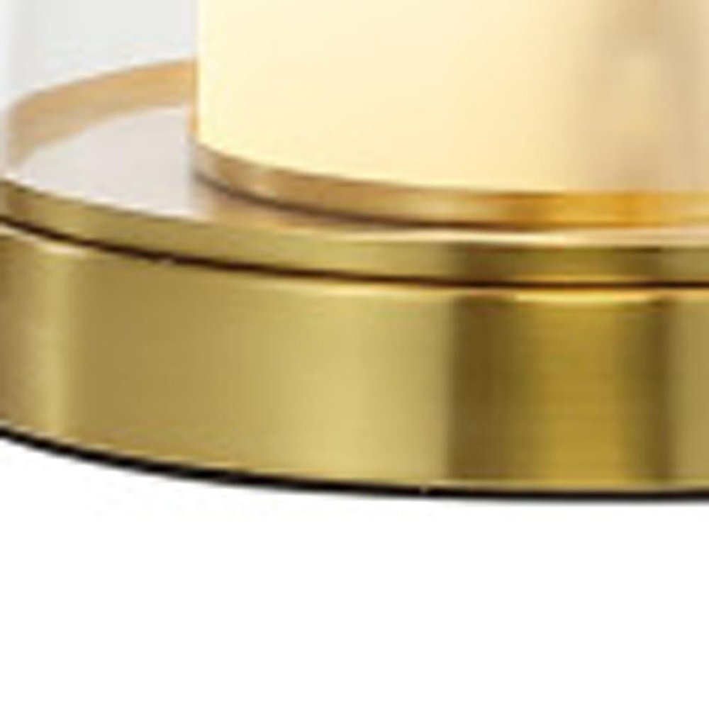 Set of Two 26" Gold Lighthouse Table Lamps With Drum Shades — view 2