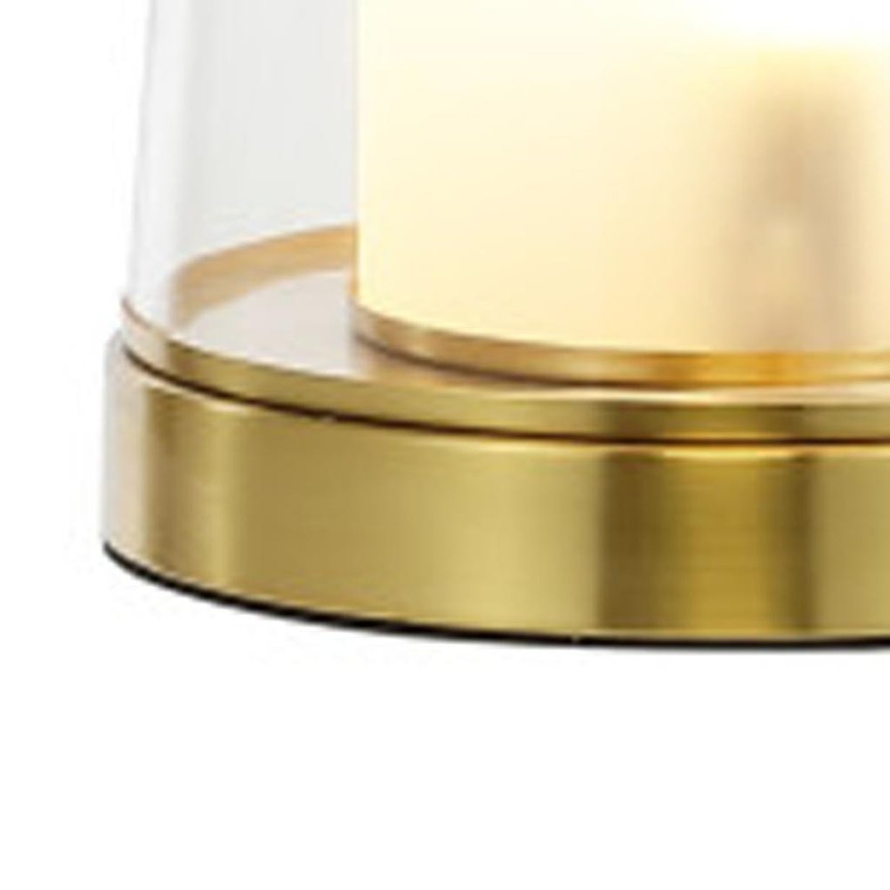 Set of Two 26" Gold Lighthouse Table Lamps With Drum Shades — view 3