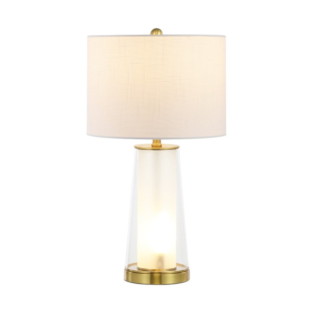 Set of Two 26" Gold Lighthouse Table Lamps With Drum Shades — view 4